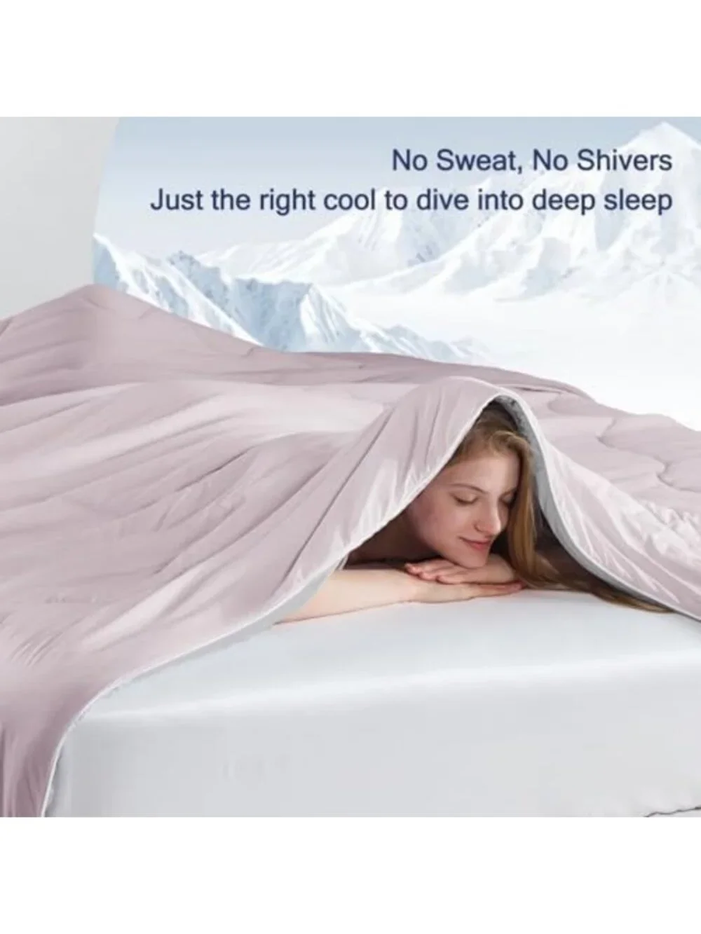 Luxury Lightweight Cooling Comforter Queen - Soft Dual-Sided, Breathable